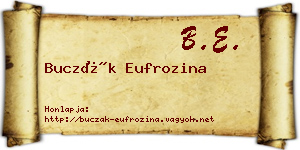 Buczák Eufrozina névjegykártya